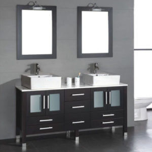 Double Vessel Sink, Bathroom Vanity Set