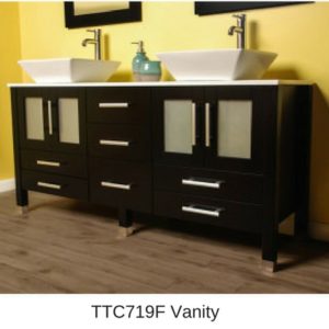 double vessel sink bathroom vanity, 