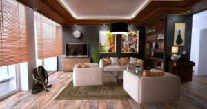 Room with Window Blinds 01