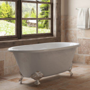 cast iron, double ended, clawfoot tub,