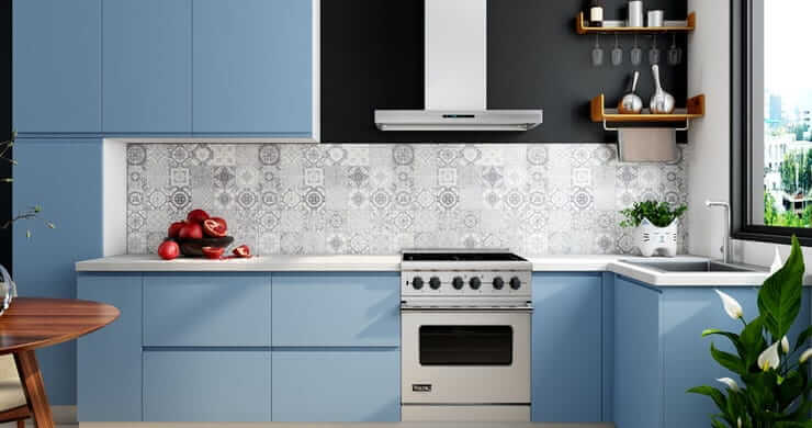 A Maximalist Home With Must-See Blue Kitchen Cabinets