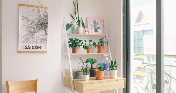 A Small Apartment With Open Shelving Inspiration