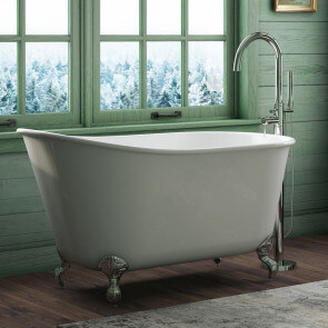 cast iron, swedish, soaking, slipper, clawfoot tub,