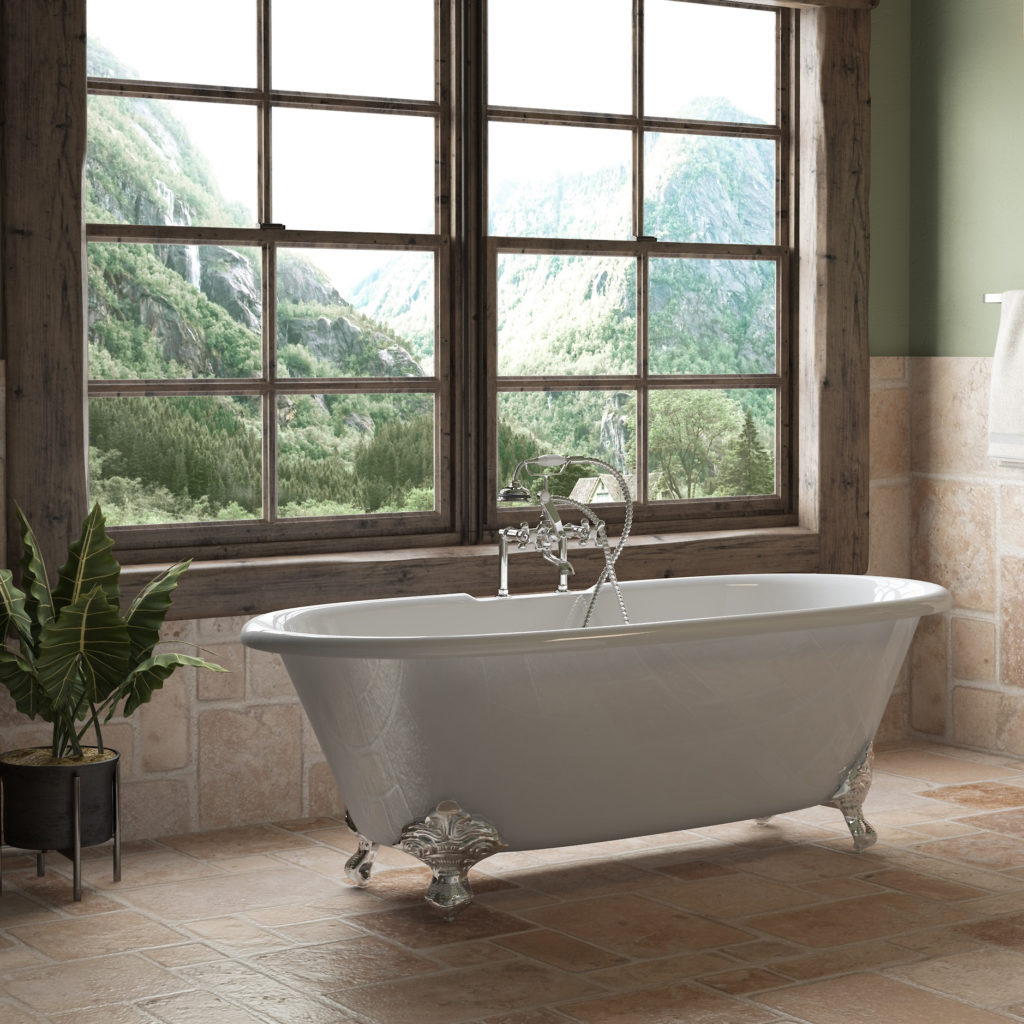 reproduction vintage tub, clawfoot tub, cast iron tub, vintage style tub,