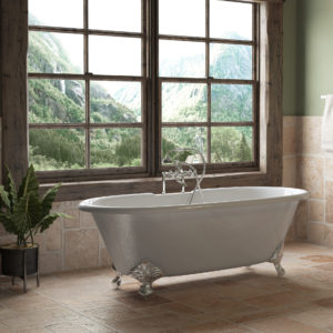 freestanding, cast iron, double end, clawfoot tub,